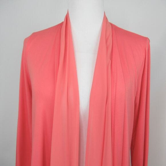 DKNY Jersey Knit Chiffon Open Front Cardigan Womens Size XS/S - Picture 6 of 11